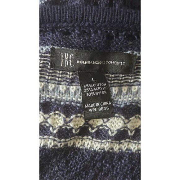 INC International concepts multicolor striped Open Front Cardigan Size L - Picture 4 of 6